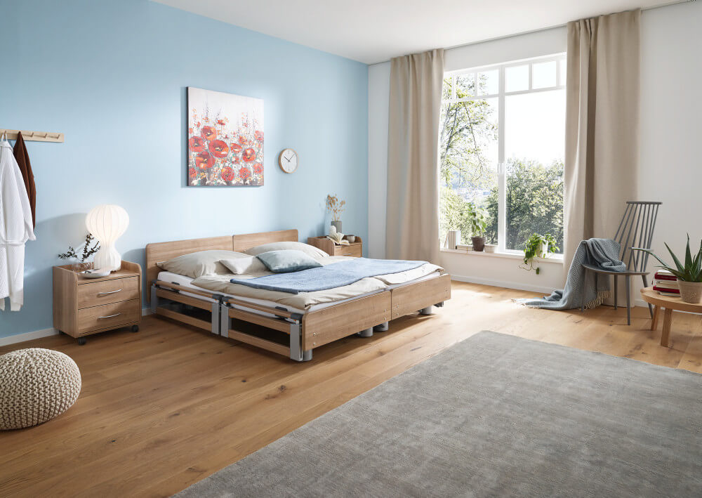 Burmeier Pflegedoppelbett Regia Easy-Switch Partner