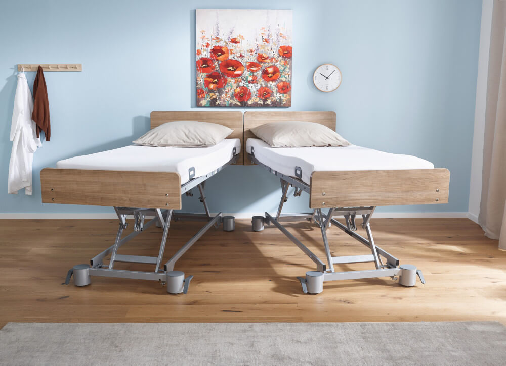Burmeier Pflegedoppelbett Regia Easy-Switch Partner