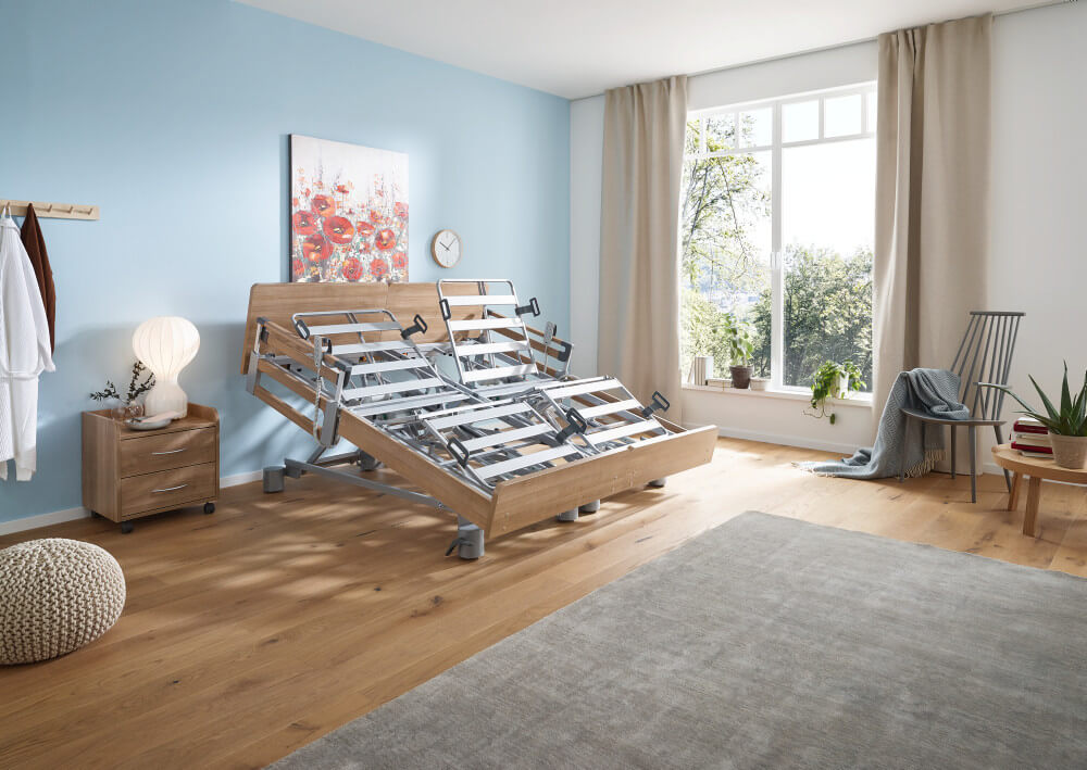 Burmeier Pflegedoppelbett Regia Easy-Switch Partner