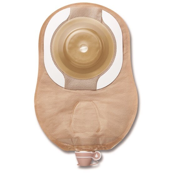Hollister Urostomie-Mehrkammerbeutel einteilig Moderma Flex CeraPlus soft konvex mit Haftrand, midi